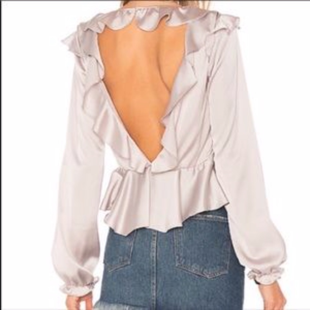 For Love & Lemons Bette Open Back Blouse - Picture 2 of 4